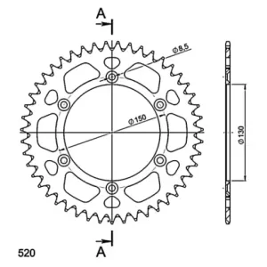 Corona Supersprox Aluminio Azul 47 D