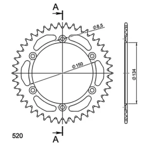 Corona Supersprox Aluminio Kawasaki 520 x 42