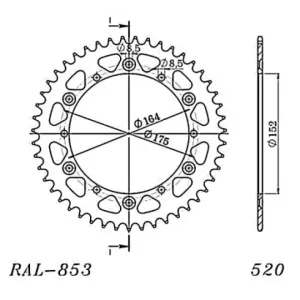 Corona Supersprox Aluminio Yamaha 520 x 52