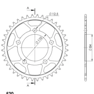 Corona Supersprox acero HONDA 520 X 41