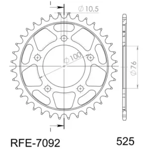 Corona Supersprox Acero Benelli 525 x 42