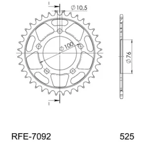 CORONA SUPERSPROX ACERO BENELLI 525 x 44