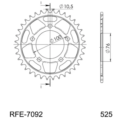 CORONA SUPERSPROX ACERO BENELLI 525 x 44