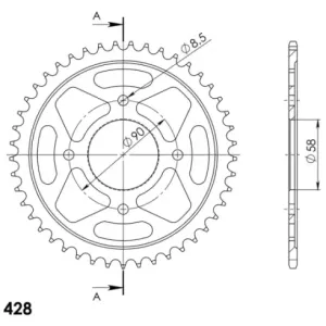 Corona Supersprox Acero Suzuki 428 X 45