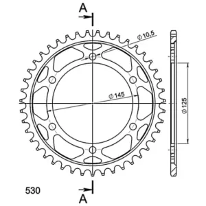 Corona Supersprox acero Yamaha 530 x 43