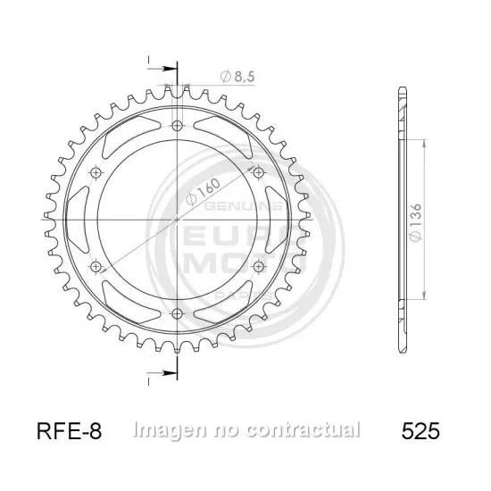 Corona Supersprox acero BMW 520 x 48