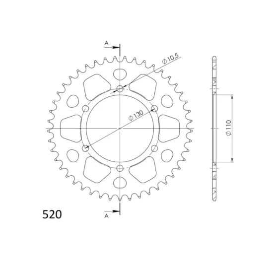 Corona Supersprox Acero Benelli TRK 502