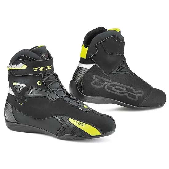 Botas Moto TXC Rush impermeables Amarillo Fluor Negro