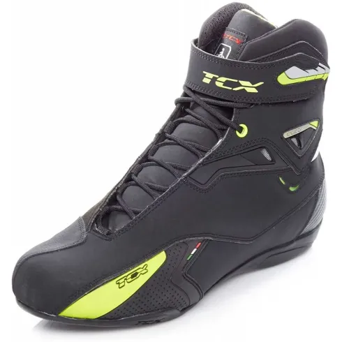 Botas Moto TXC Rush impermeables Amarillo Fluor Negro