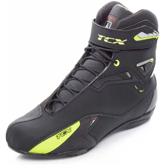 Botas Moto TXC Rush impermeables Amarillo Fluor Negro