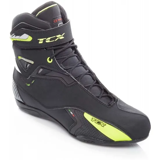 Botas Moto TXC Rush impermeables Amarillo Fluor Negro