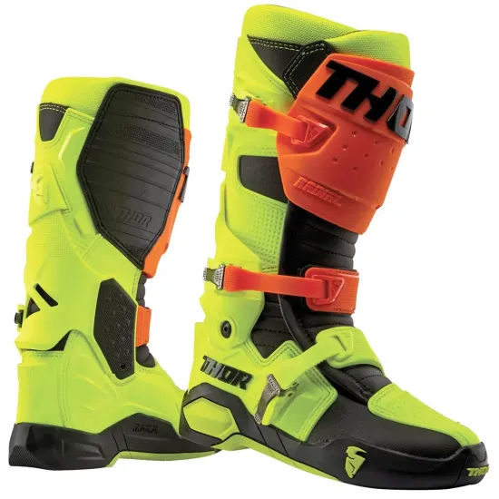 Botas motocross Thor Radial Amarillo Fluor Naranja