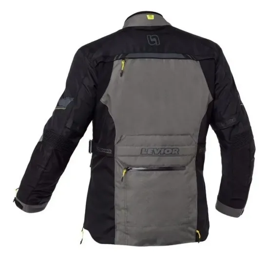 Chaqueta Moto Levior Kaizen Negro Caqui impermeable