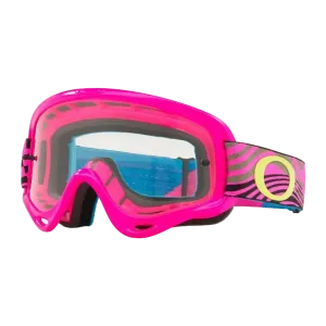 Gafas moto oakley xs o-frame wind tunnel rosa, lente transparente