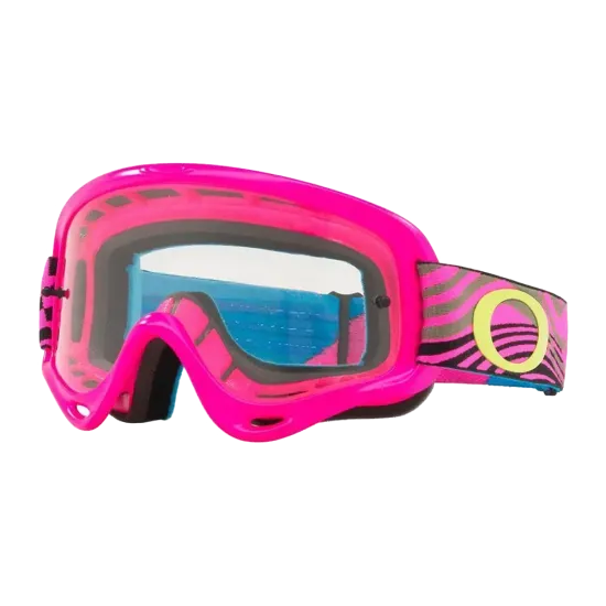 Gafas moto oakley xs o-frame wind tunnel rosa, lente transparente