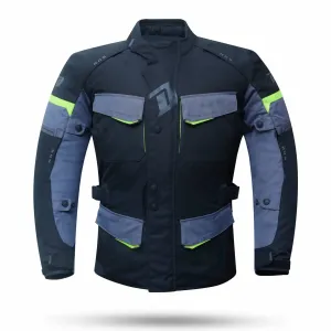 Chaqueta Moto Degend Travel Negra Gris fluor 2