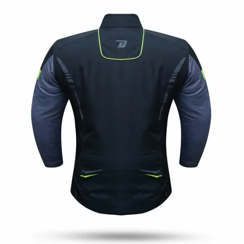 Chaqueta Moto Degend Travel Negra Gris fluor