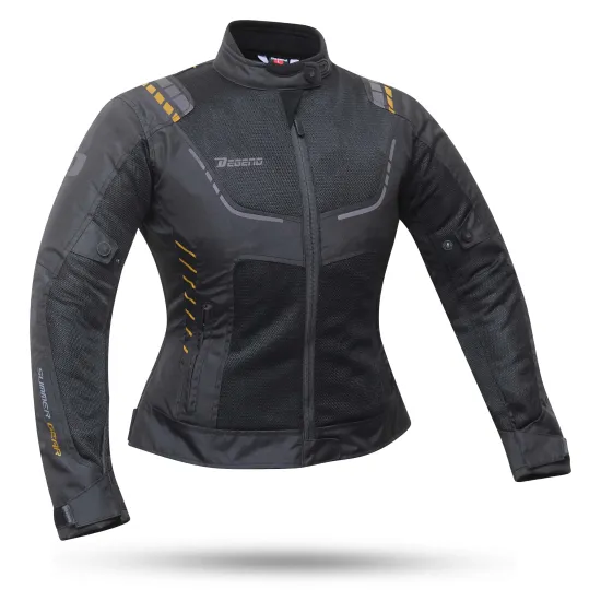 Chaqueta Moto Degend Breeze Evo Mujer Negro Oro
