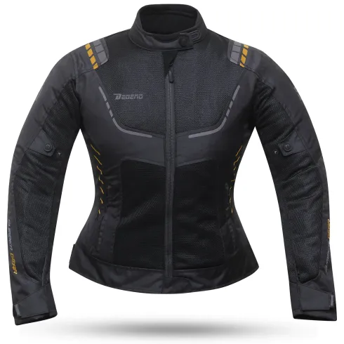 Chaqueta Moto Degend Breeze Evo Mujer Negro Oro