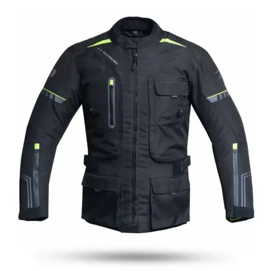 Chaqueta Moto Degend Adventure Negro Fluor