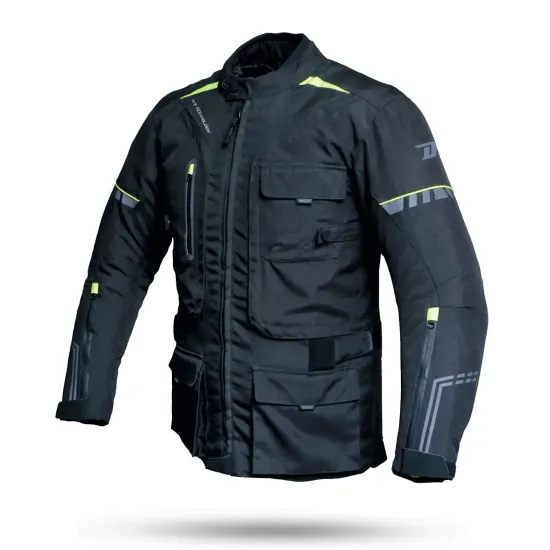Chaqueta Moto Degend Adventure Negro Fluor