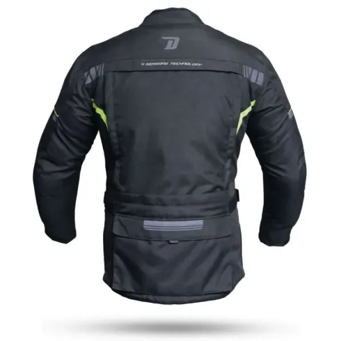 Chaqueta Moto Degend Adventure Negro Fluor