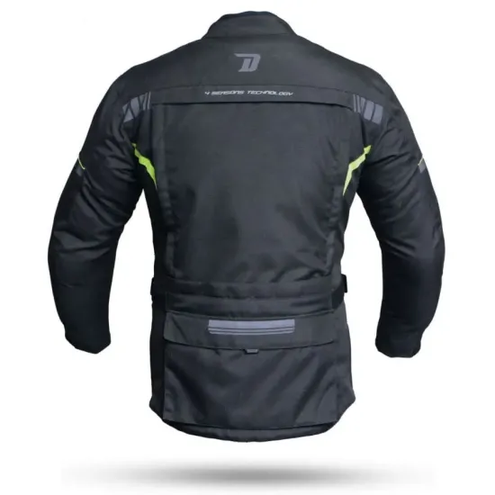 Chaqueta Moto Degend Adventure Negro Fluor